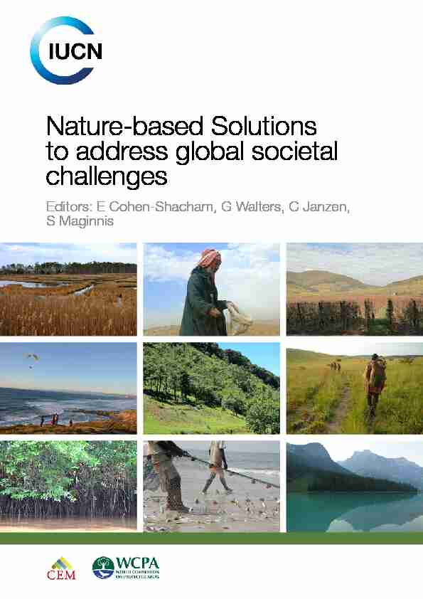 Nature-based Solutions to address global societal challenges