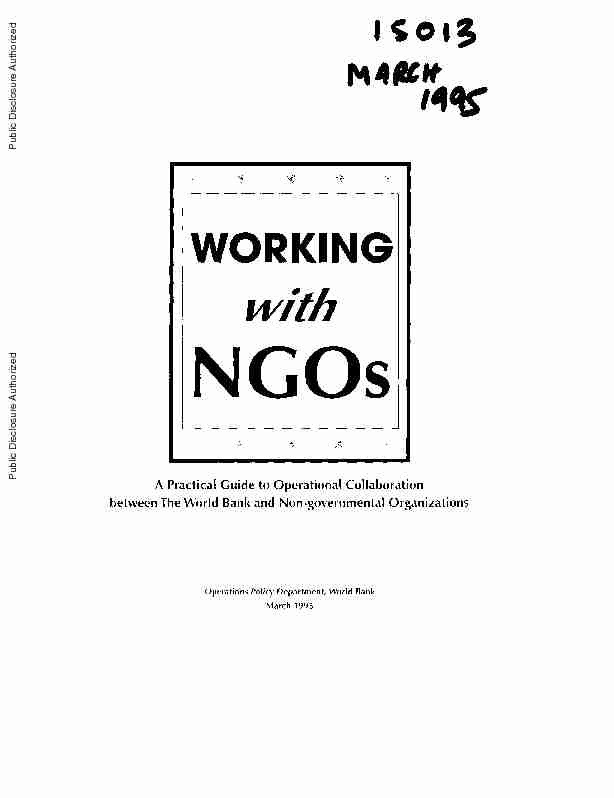 World Bank defines NGOs