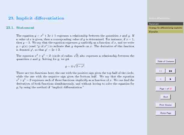 23. Implicit differentiation