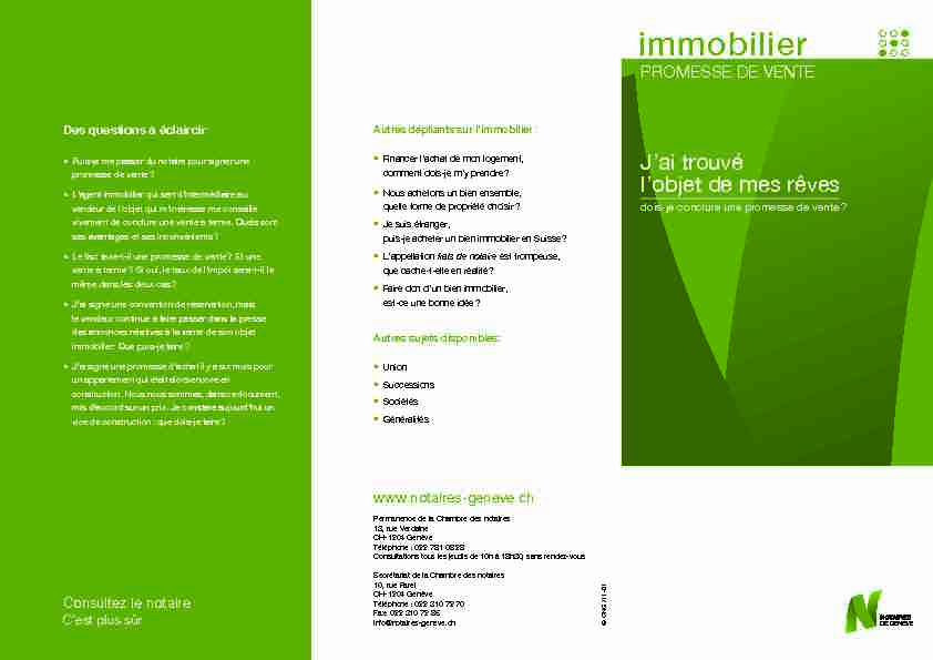 immobilier - Notaires Genève