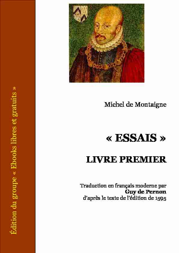 [PDF] Michel de Montaigne - ESSAIS - ARGOTHEME