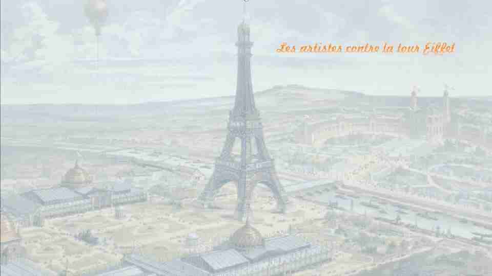 Les artistes contre la tour Eiffel