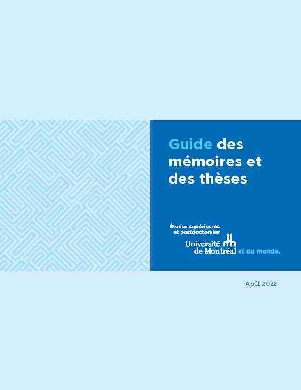 [PDF] Guide des mémoires et des thèses