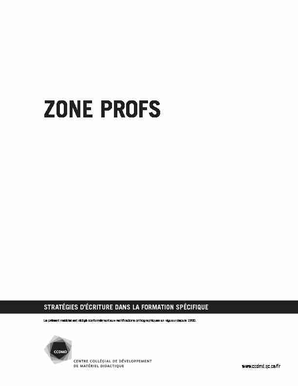 [PDF] zone profS - CCDMD