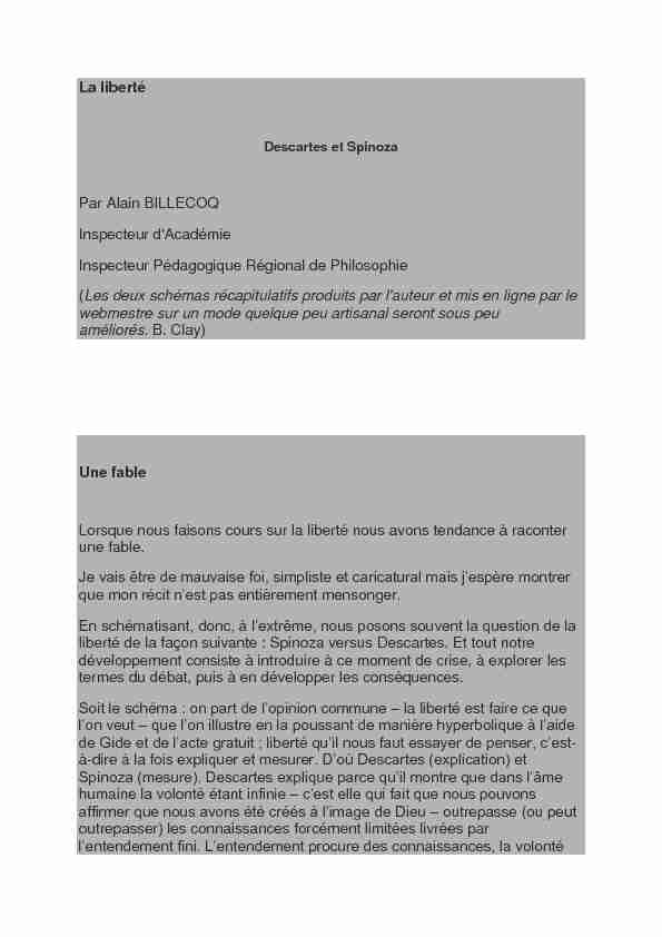 [PDF] Descartes et Spinoza