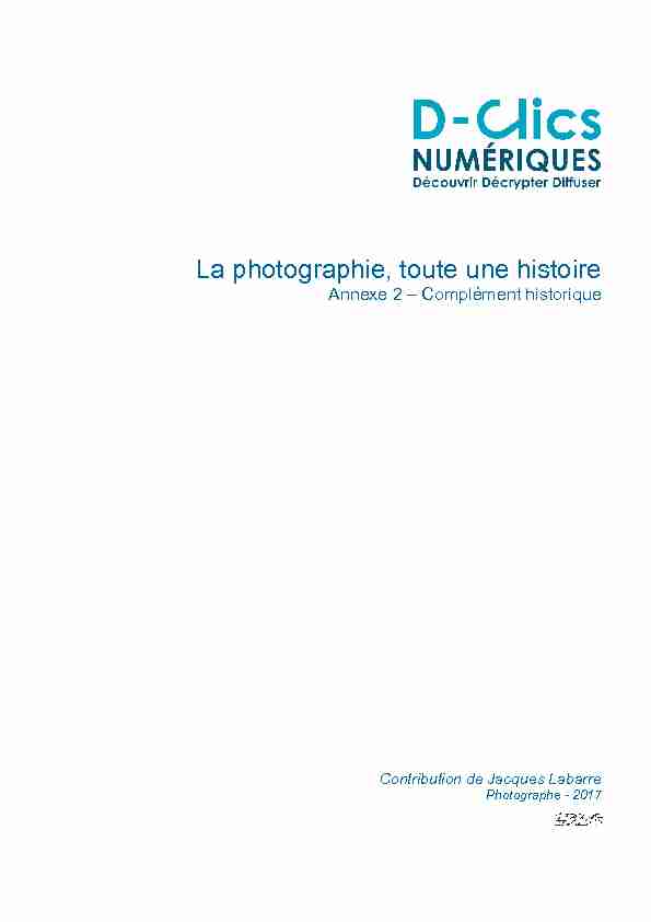 [PDF] La photographie toute une histoire - Centre de Loisirs Educatif