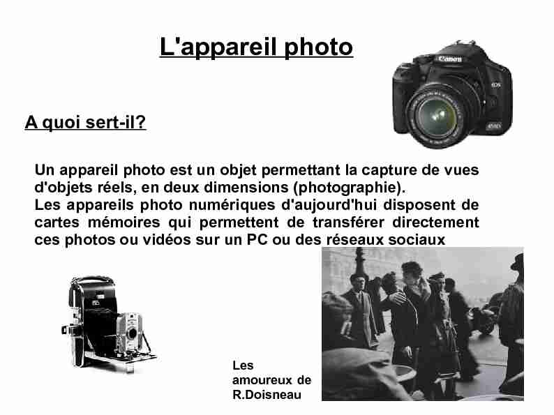 [PDF] Lappareil photo