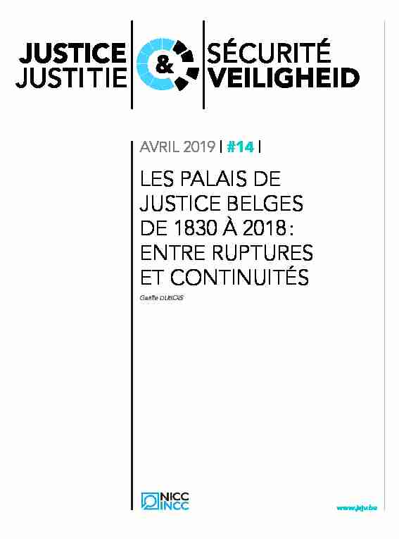 - les palais de justice belges de 1830 à 2018 : entre ruptures et