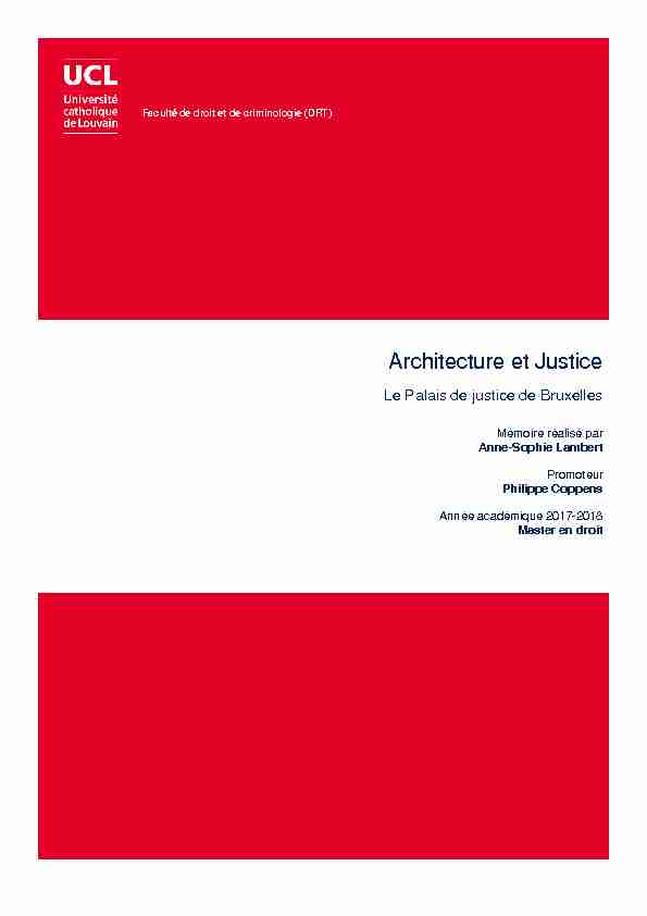 Architecture et Justice