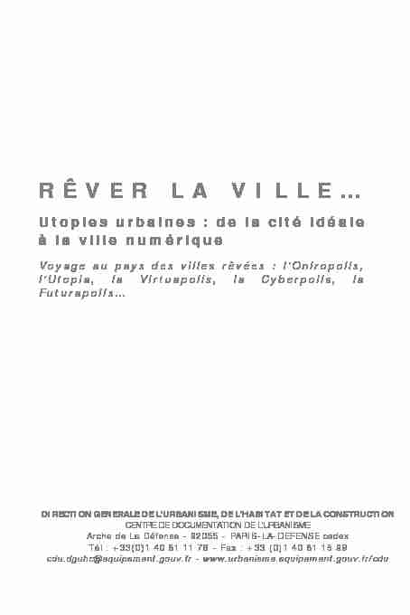 [PDF] RÊVER LA VILLE - Utopies urbaines - Temis