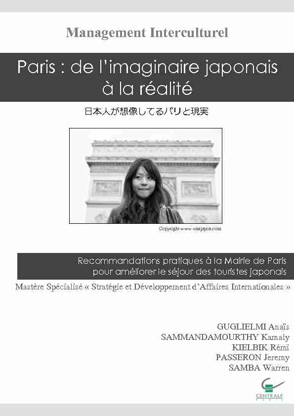 Paris : de limaginaire japonais à la réalité