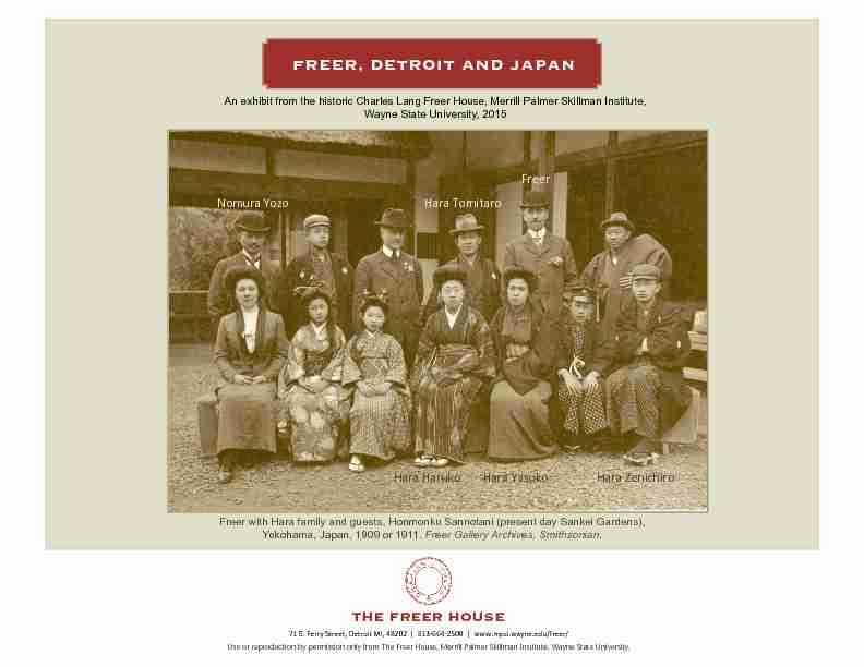 Freer Detroit anD Japan