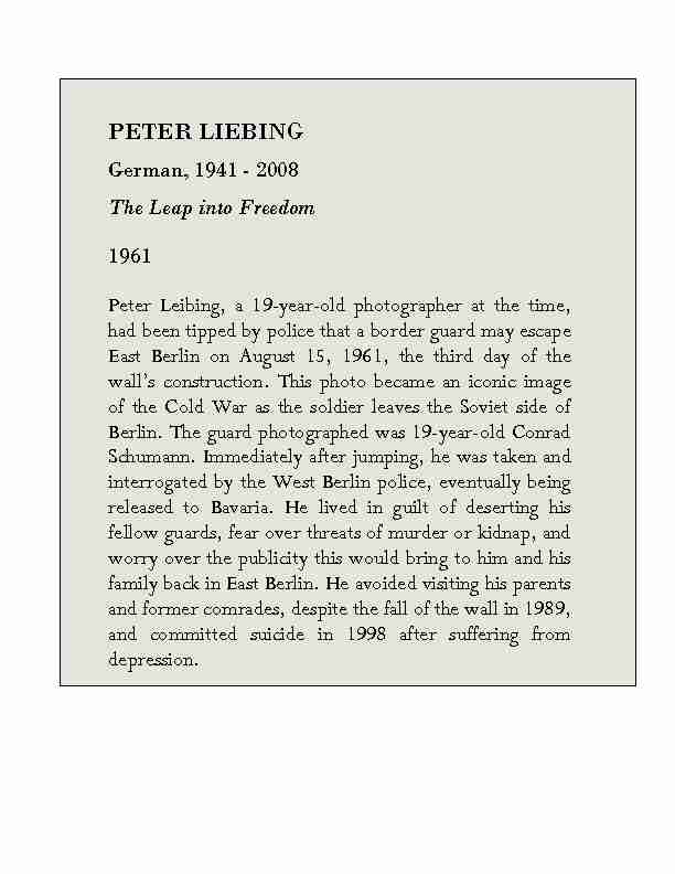 [PDF] PETER LIEBING