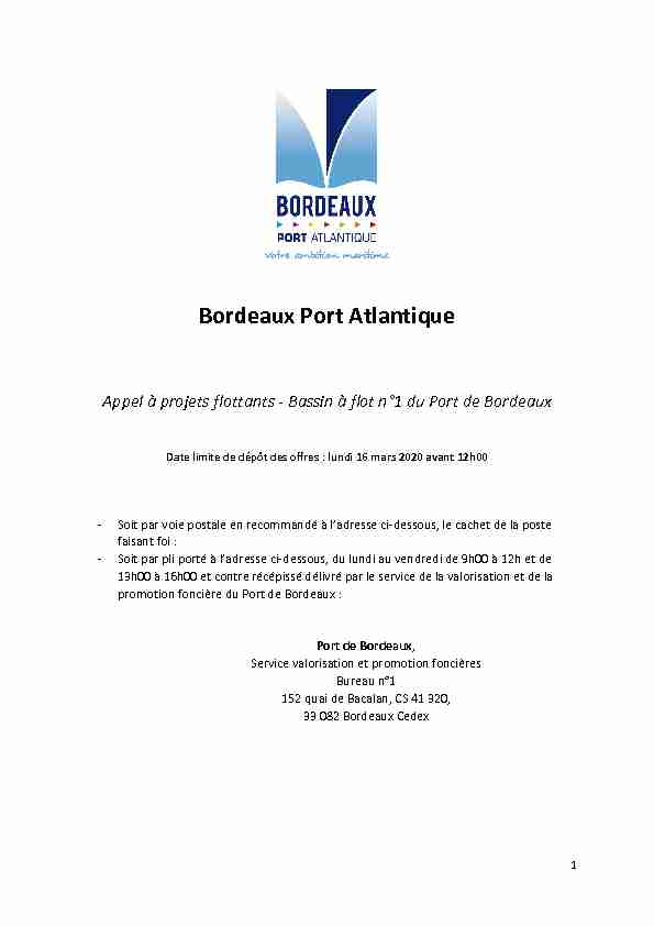 [PDF] Bordeaux Port Atlantique