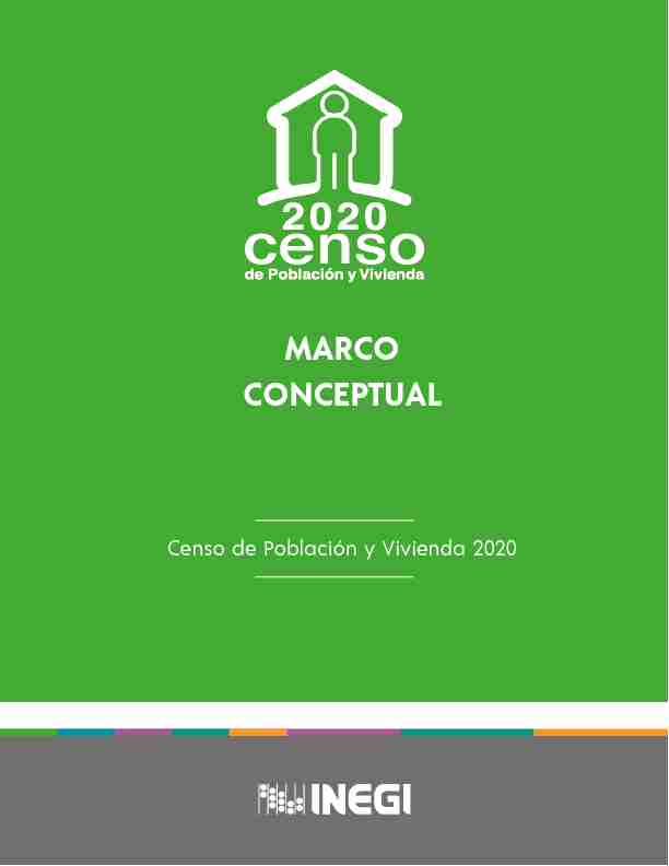 Censo de Población y Vivienda 2020. Marco conceptual