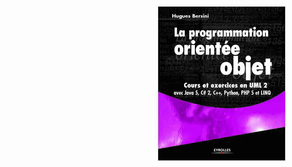 La programmation orientée objet - 4e édition : Cours et exercices en