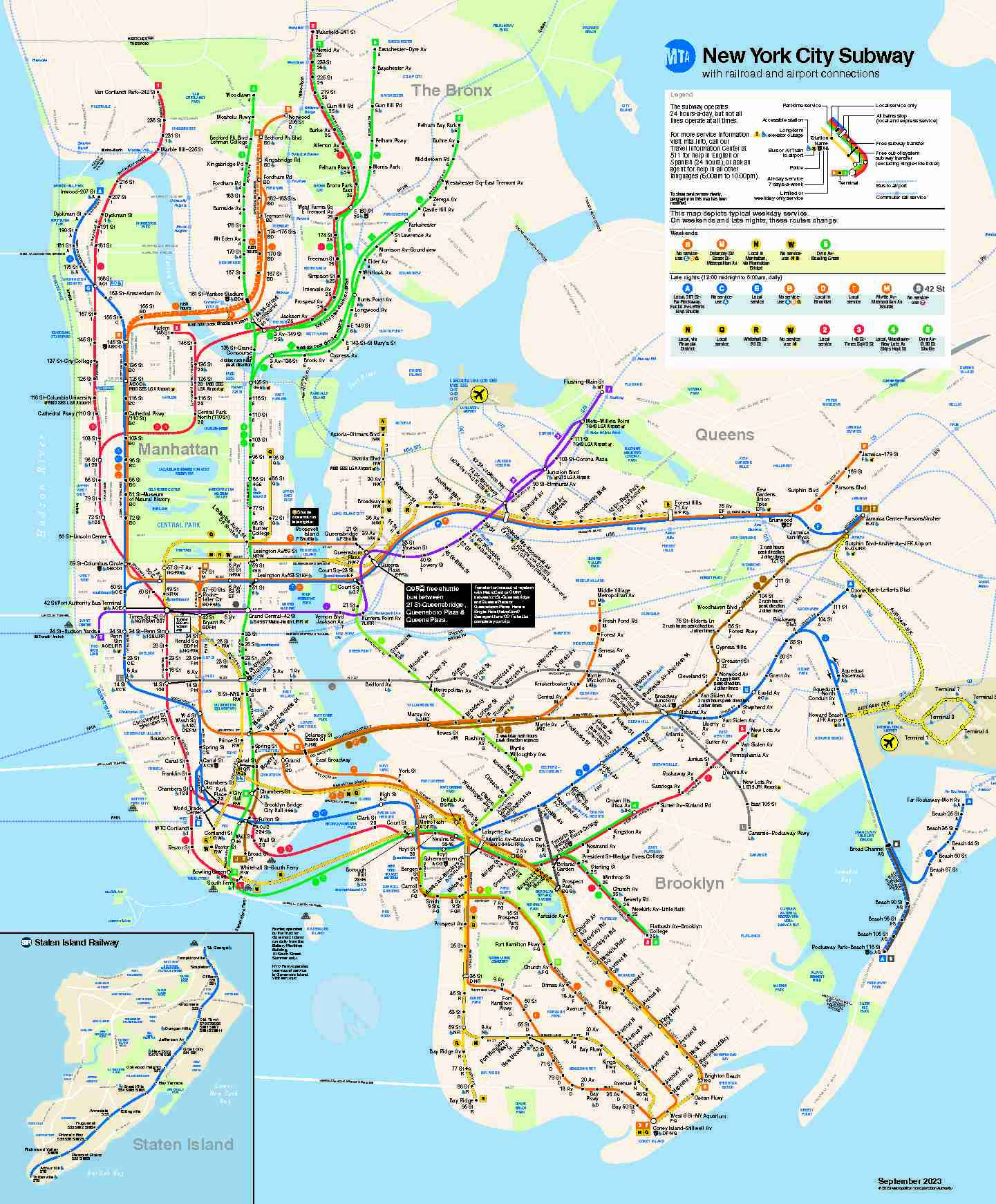 MTA - New York City subway map