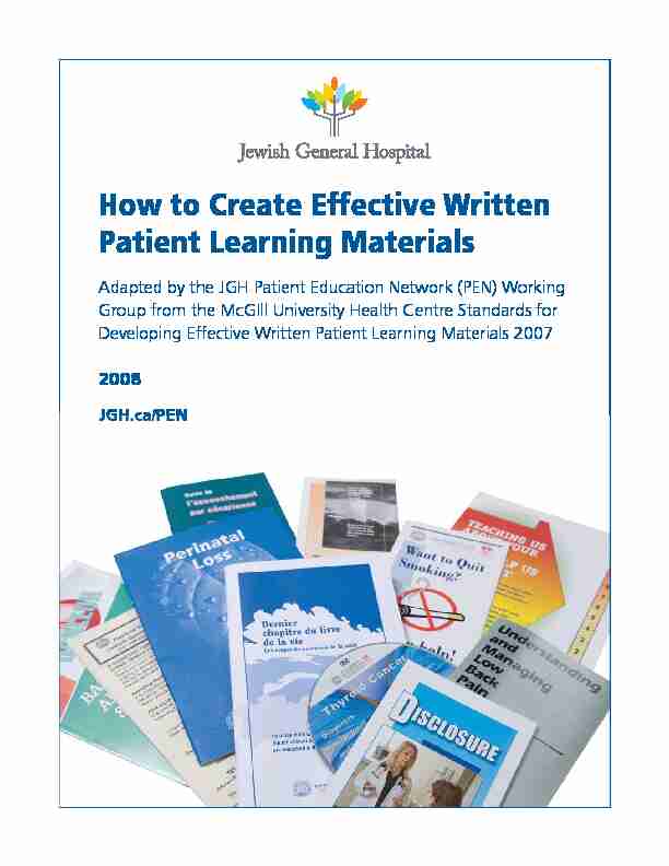 How to Create Effective Written Patient Learning Materials