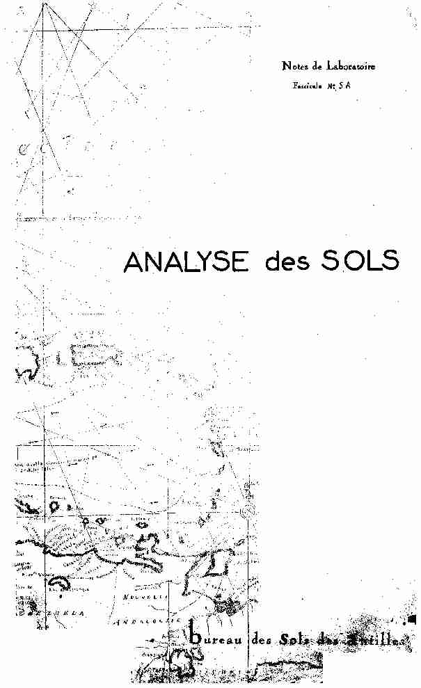 Analyse des sols : méthodes utilisées par le laboratoire du Bureau