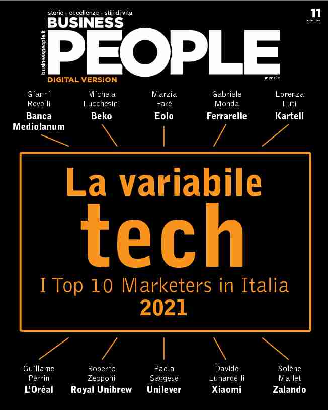 I Top 10 Marketers in Italia 2021