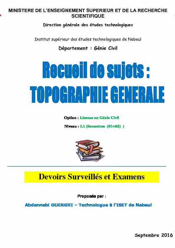[PDF] Devoirs Surveillés et Examens - Iset Nabeul