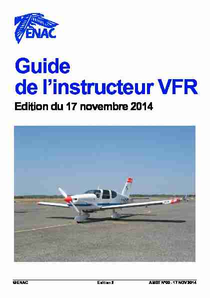 [PDF] Guide de linstructeur VFR - ENAC