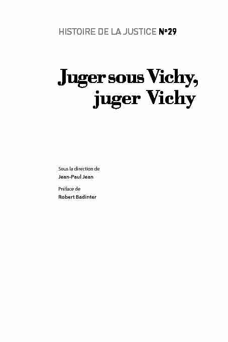 AFHJ n°29_Juger sous Vichy_BAT 10-09-2018.indb