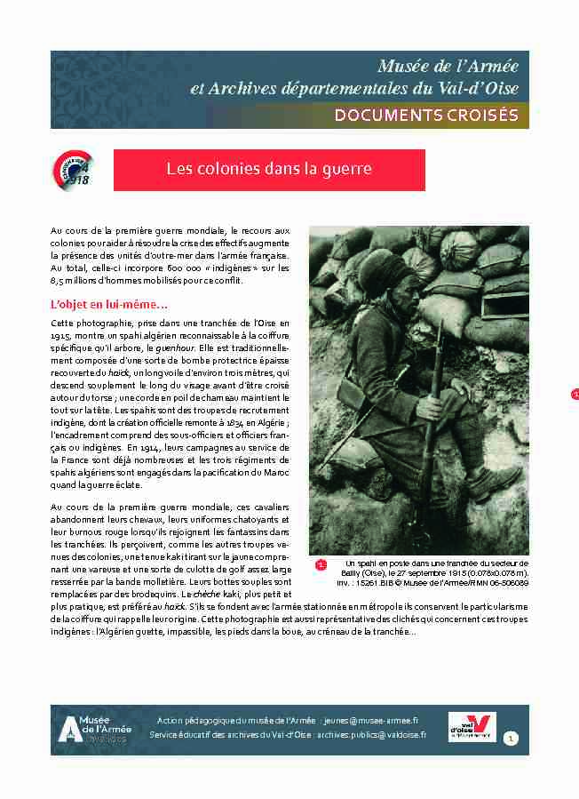 [PDF] Les colonies dans la guerre - Musée de lArmée