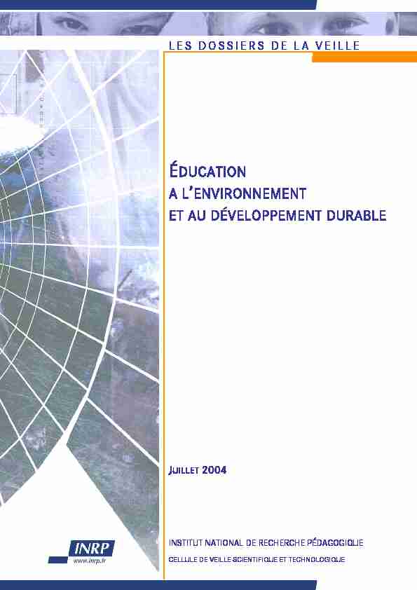 [PDF] éducation - alenvironnement et au développement durable