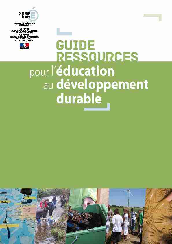 Guide ressources pour léducation au développement durable