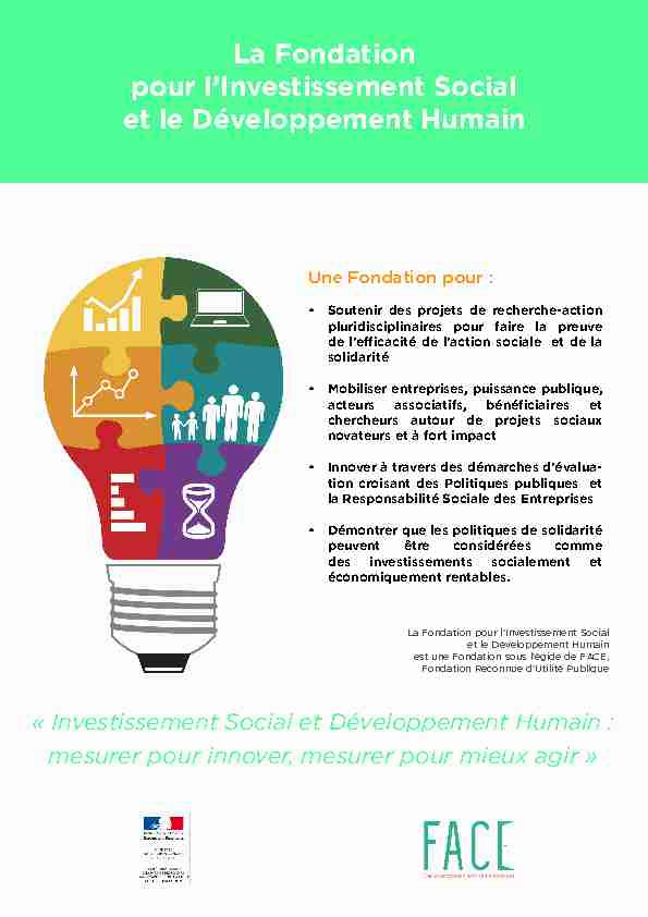 La Fondation pour lInvestissement Social et le Développement