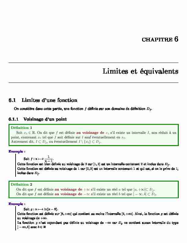 [PDF] Limites et équivalents