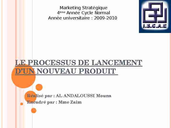 [PDF] Le Processus de Lancement dun Nouveau Produit - cloudfrontnet