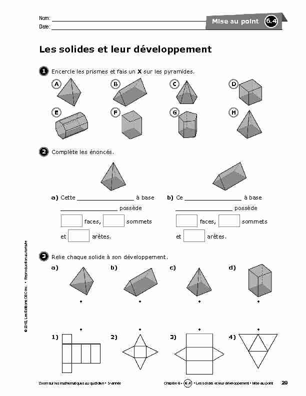 [PDF] Les solides et leur développement