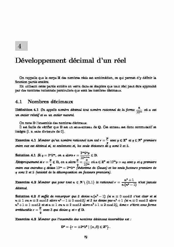 [PDF] 4 Développement décimal dun réel