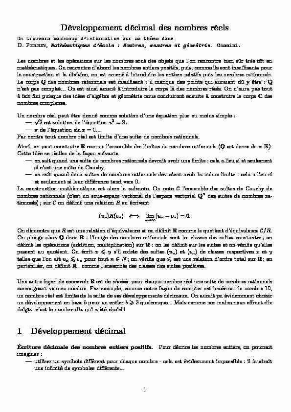 [PDF] Développement décimal des nombres réels