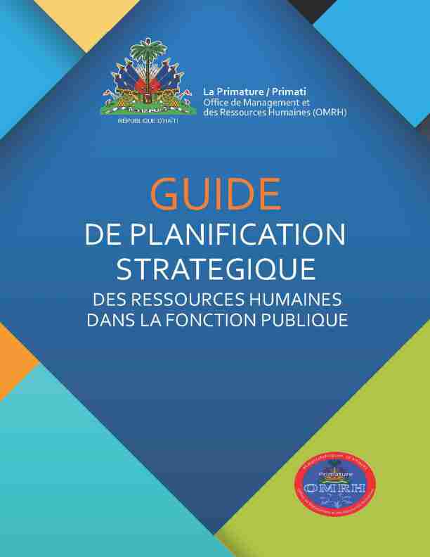 [PDF] Guide de la Planification Strategique des RH dans la FPpdf - OMRH