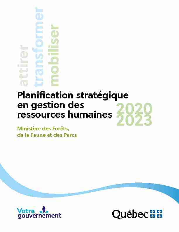 Planification stratégique en gestion des ressources humaines 2020