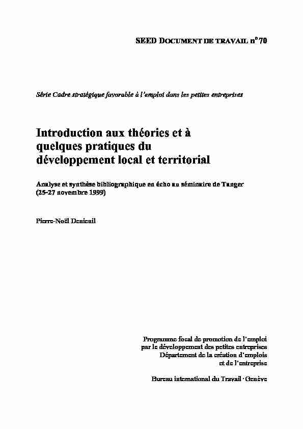 [PDF] Introduction aux théories et à quelques pratiques du développement