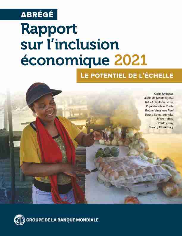 ABRÉGÉ - Rapport sur linclusion économique 2021