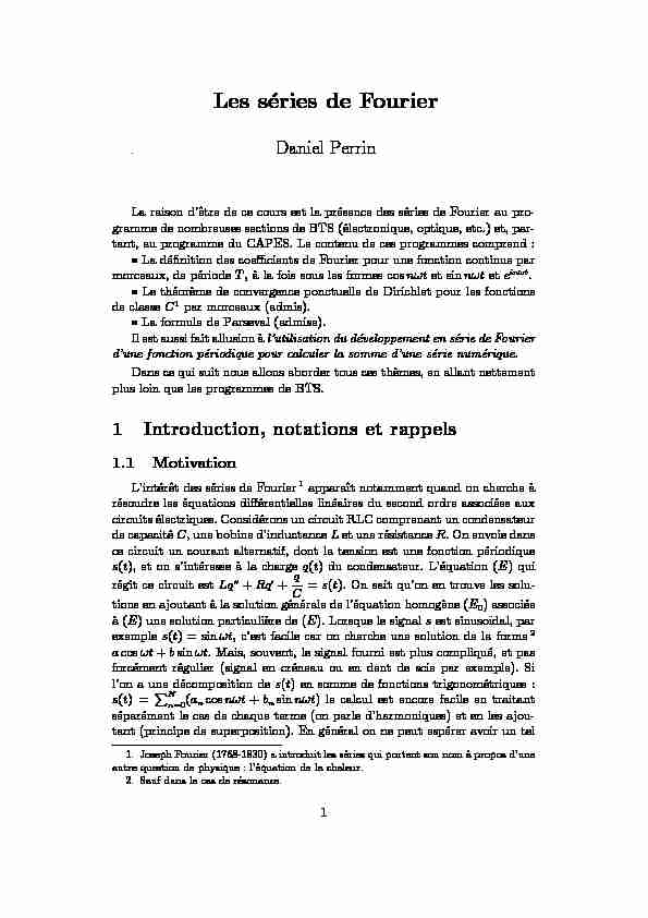 [PDF] Les séries de Fourier - Institut de Mathématiques de Bordeaux