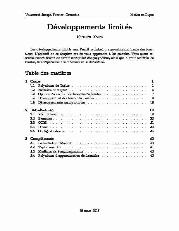[PDF] Développements limités - Normale Sup