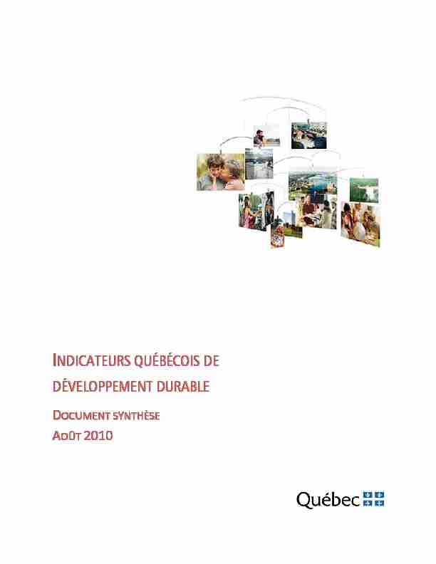 Indicateurs québécois de développement durable