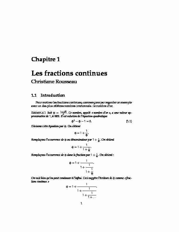 [PDF] Les fractions continues