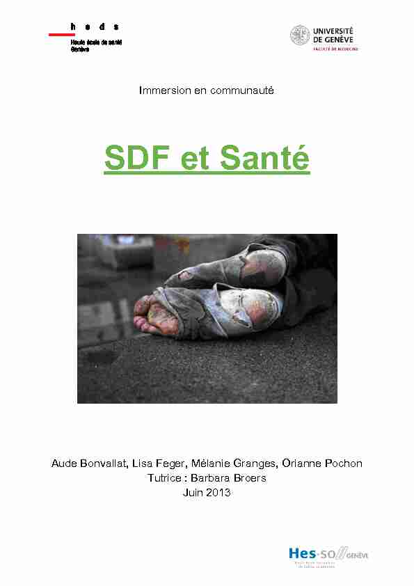 SDF et Santé