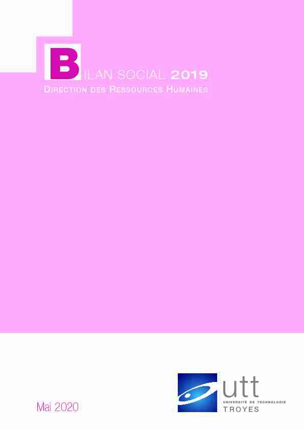 BILAN SOCIAL 2019
