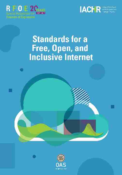 Standards for a Free Open and Inclusive Internet - 2016
