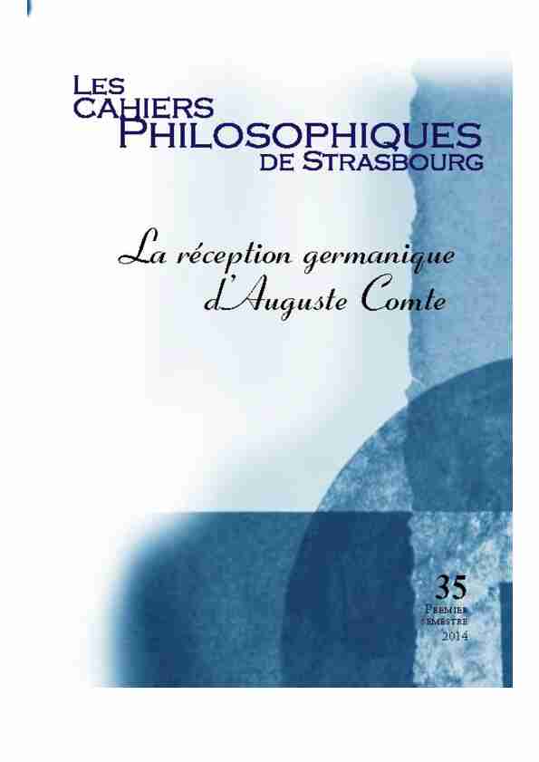 Les Cahiers philosophiques de Strasbourg 35