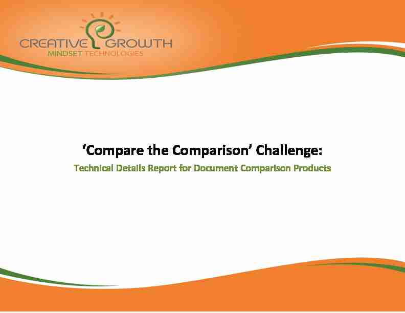 Compare the Comparison Challenge: