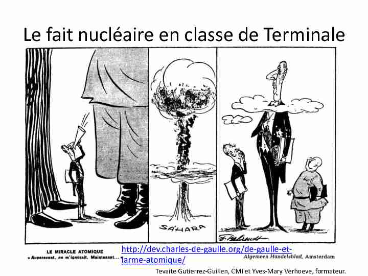 Le fait nucléaire en classe de Terminale - Histoire Géographie EMC